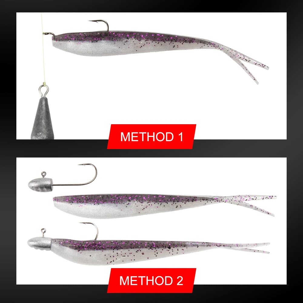 Spinpoler 2 "3" 4 "Seigneurs de pêche souples Jerk Minnow Shad Drop Shot appât souple Swimbait queue