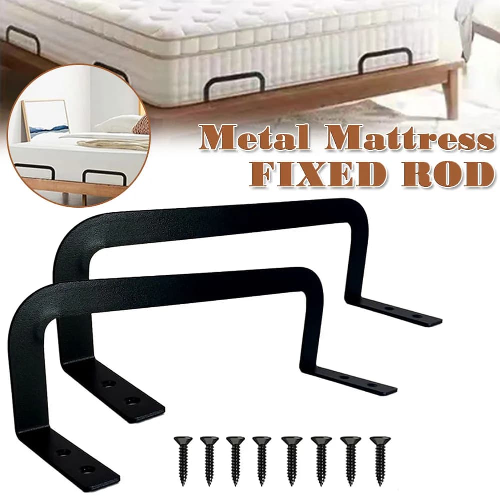 2 supports antidérapants ajustables pour cadre de lit et matelas, barres de retenue anti-glissement,