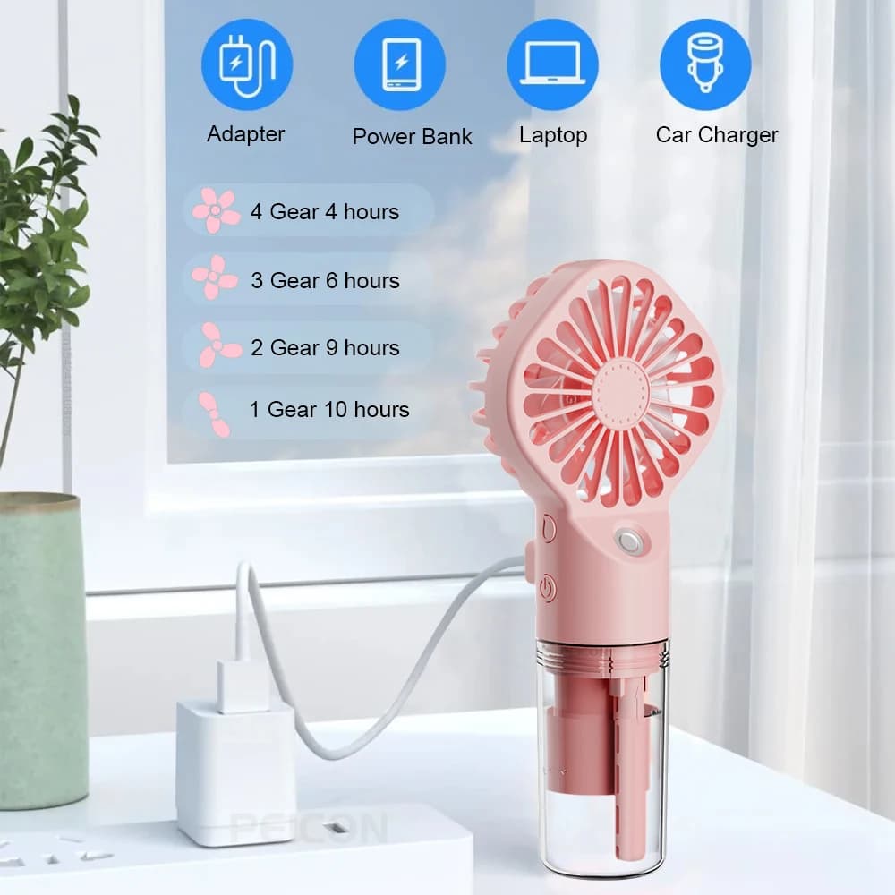 Humidificateur portable USB aste, ventilateur à main, mini ventilateur à eau