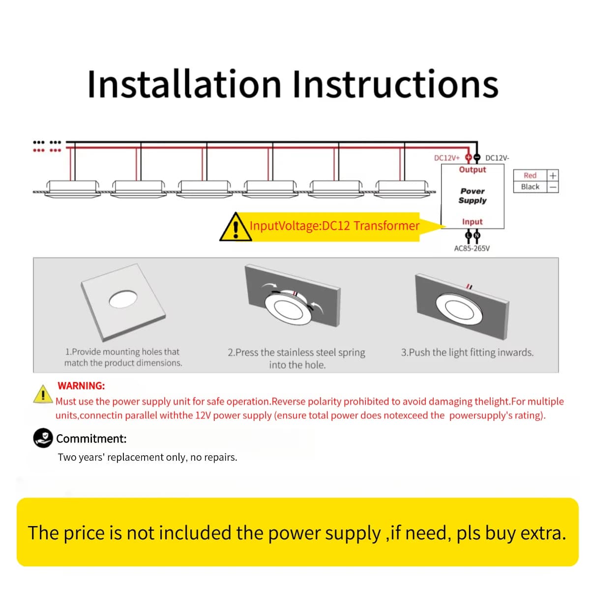 Mini Downlight LED Ultra-mince 3W intégré petit projecteur plafond DC12V cuisine salle de bains miro