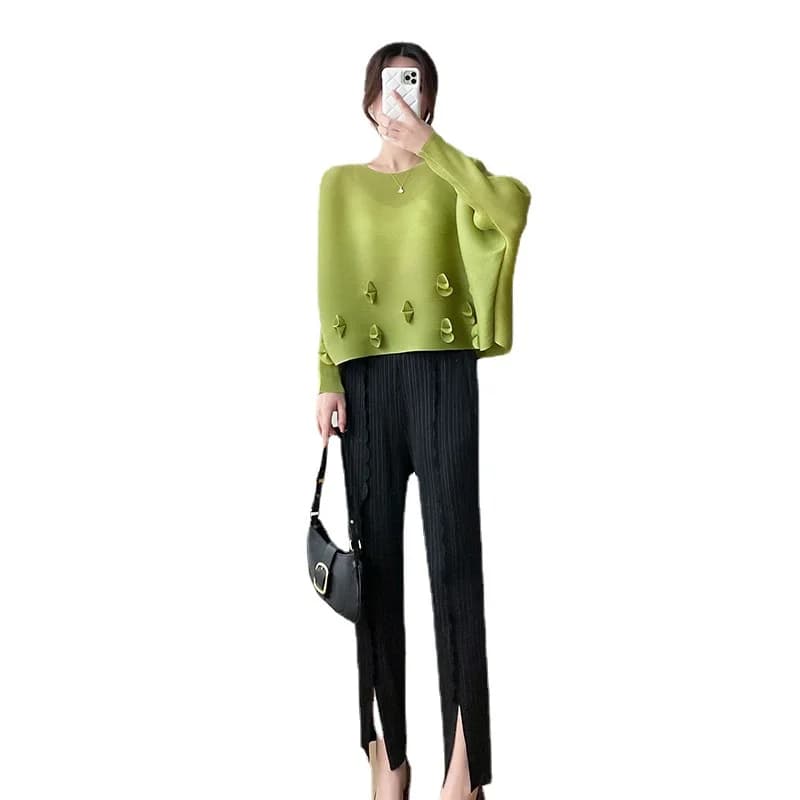 T-shirt décontracté pour femme, grande taille, autocollant mode adt, péplum fleuri tridimensionnel, 