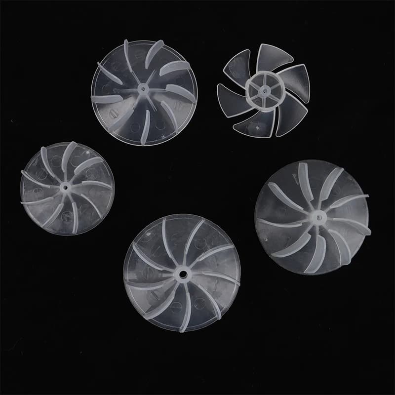 Mini lame de ventilateur en plastique de petite puissance, 4/6 feuilles, moteur de sèche-cheveux, cu