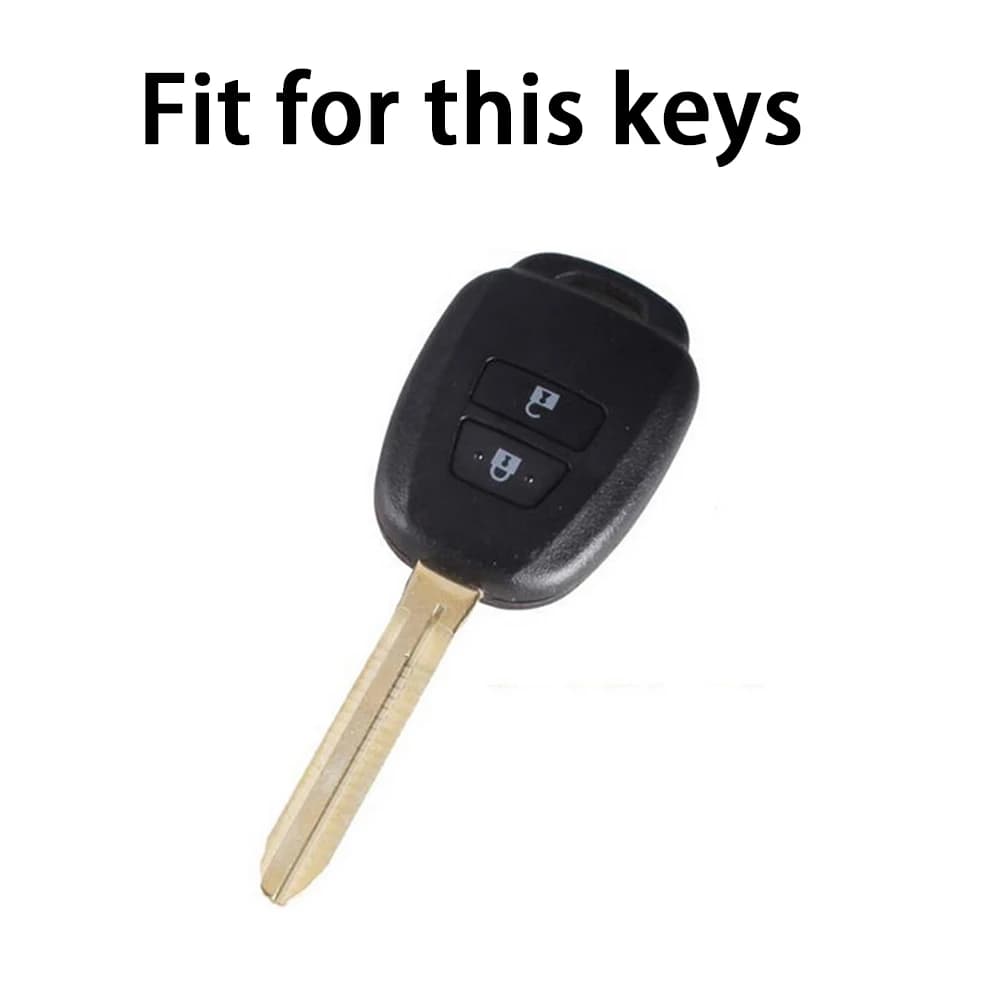 2 boutons TPU Souple Voiture Clé Housse pour Toyota Corolla Fielder Vitz Rav4 MK4 Rav 4 Shell À Dist