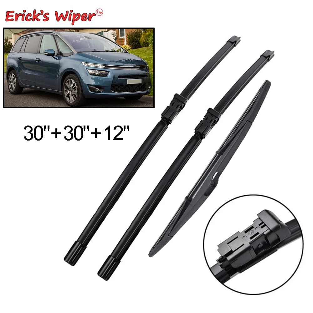 Erick's – jeu de balais d'essuie-glace avant et arrière, pour citroën C4 Grand Picasso 2 2013 – 2022
