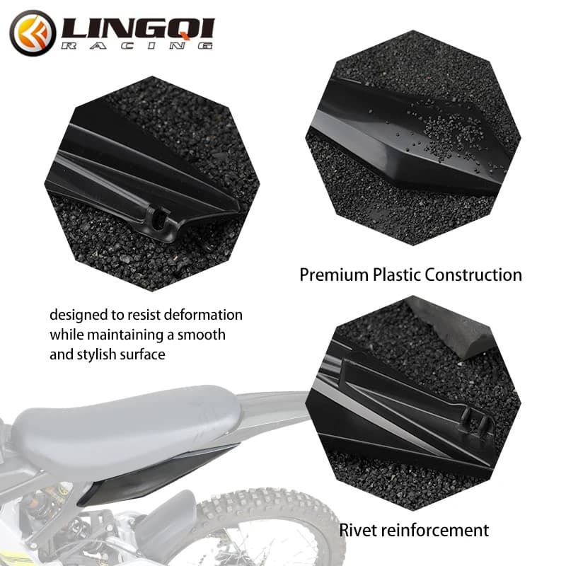 LINGQI RACING moto garde-boue arrière panneau latéral garde-boue carénage couverture cadre garde pou