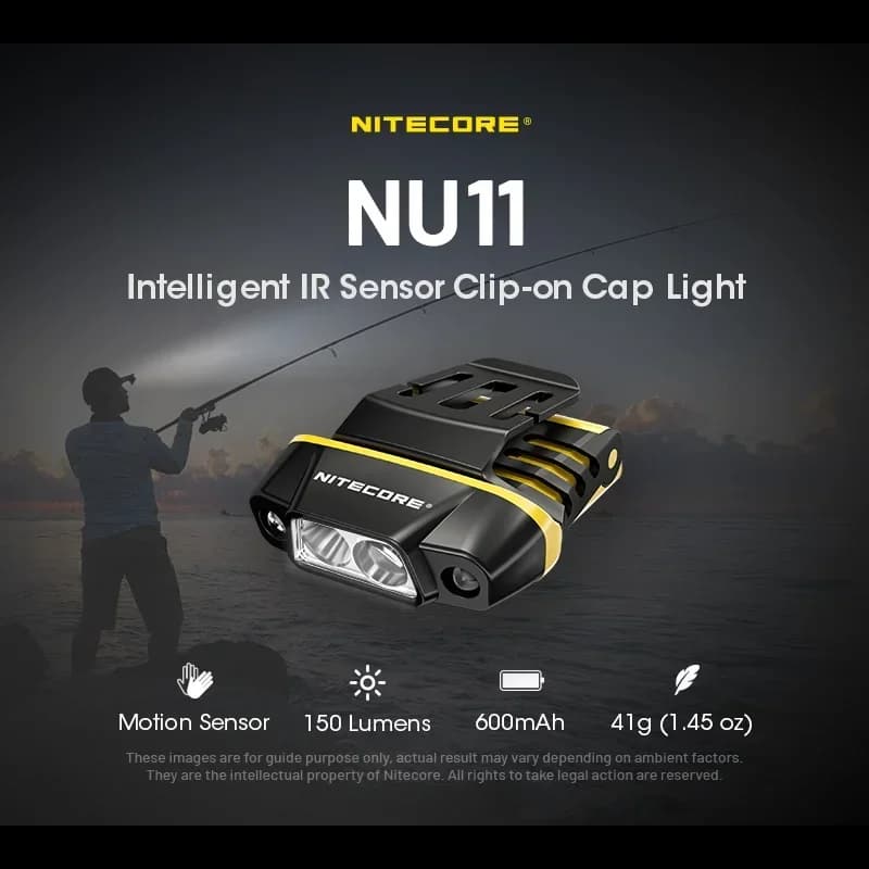 NITECORE-Lampe de sauna NU11 avec capteur de mouvement, lumière de course aste, lumière légère, batt