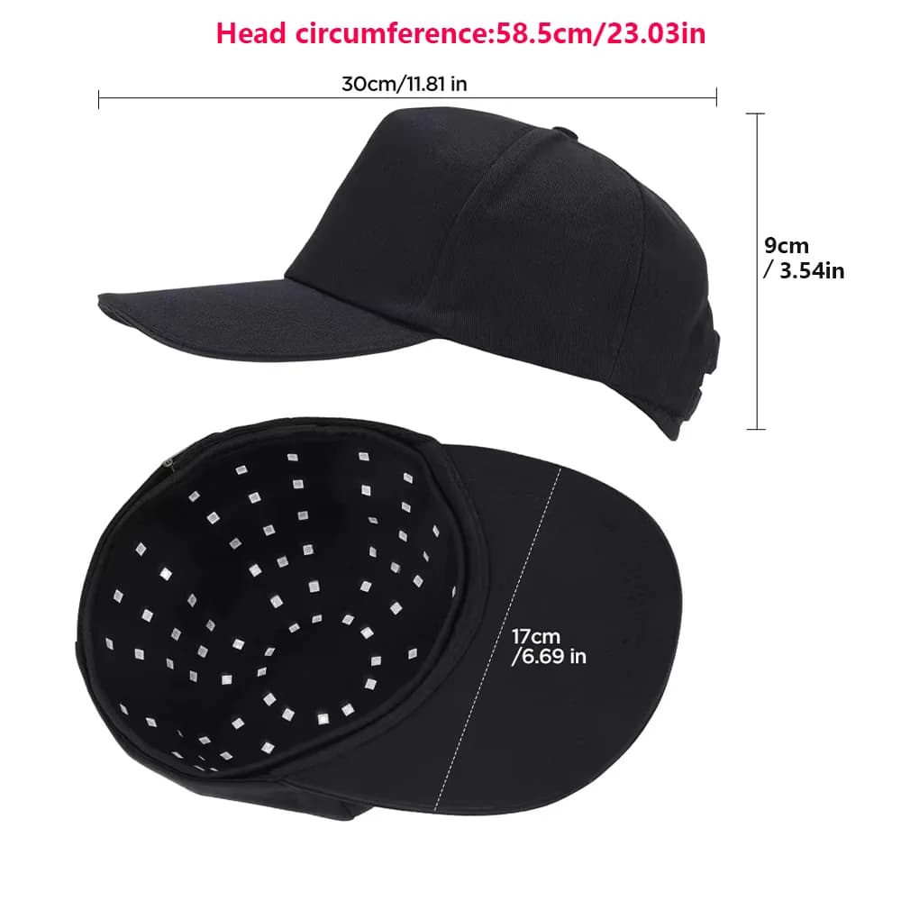 Chapeau de thérapie à la lumière rouge avec 96 perles de lampe, capuchon professionnel pour la crois
