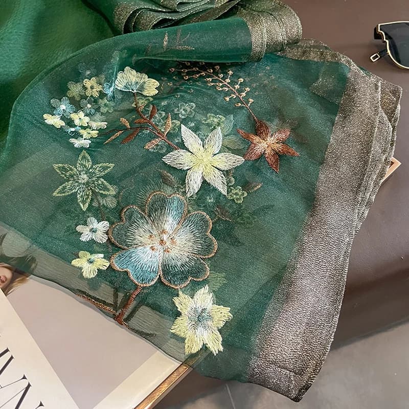 Écharpe en laine chaude pour femme, châles monochromes, pashmina floral Bufanda, écharpes de luxe br