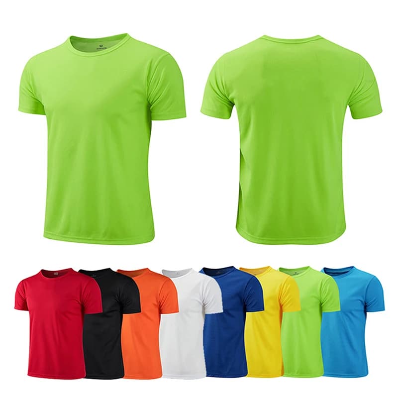 Séchage rapide col rond Sport T-shirt maillots de gymnastique Fitness chemise formateur course T-shi