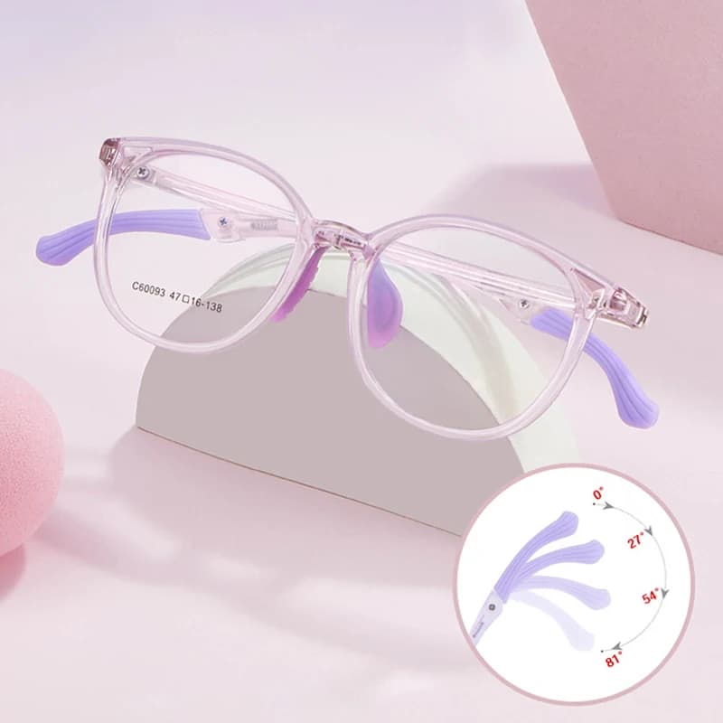 Xbora – lunettes TR90 pour garçons et filles, monture ovale, branches confortables, Anti-lumière ble