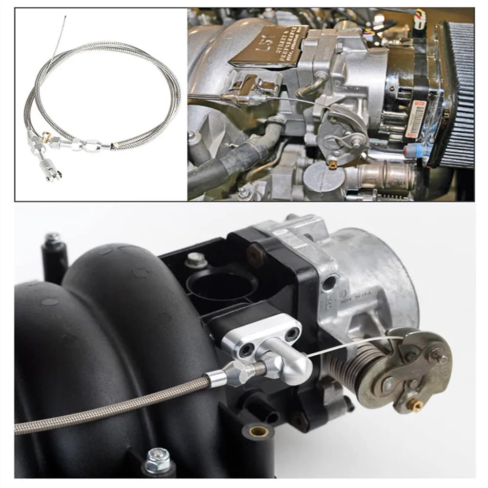 Kit de câbles d'accélérateur tressés de 36 pouces, compatibles avec moteur 97-07 Chevrolet/Chevy LS1