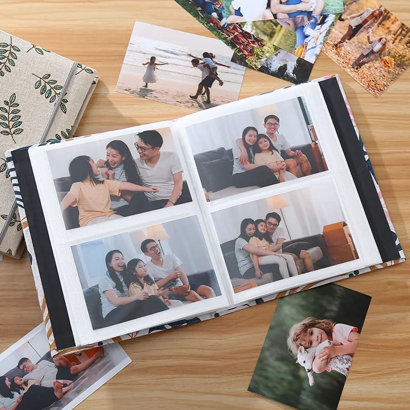 Album Photo en tissu de 6 pouces, 200 pièces, créatif, grande capacité, Type à feuilles, Album famil