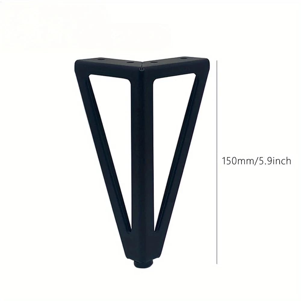 Pieds de Remplacement en Métal Épais pour Meubles, 4 Pièces, 15cm, pour Canapé, Meuble TV, HOCabinet