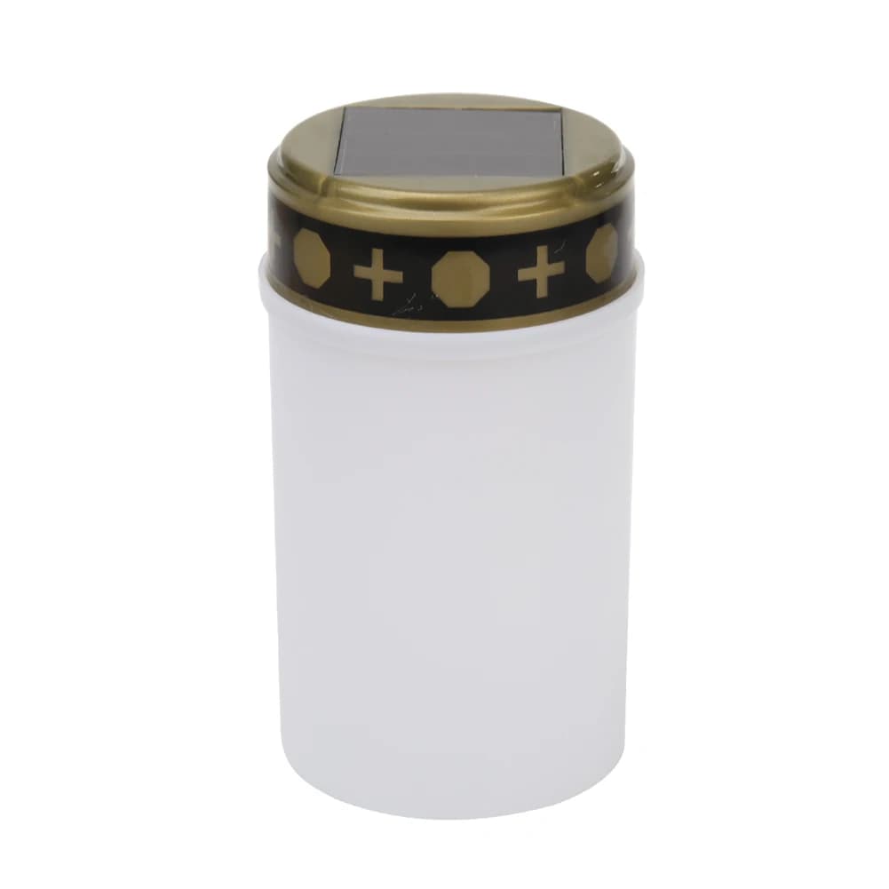 Lampe à bougie LED électronique sans flamme pour cérémonies funéraires, lumière solaire décorative, 