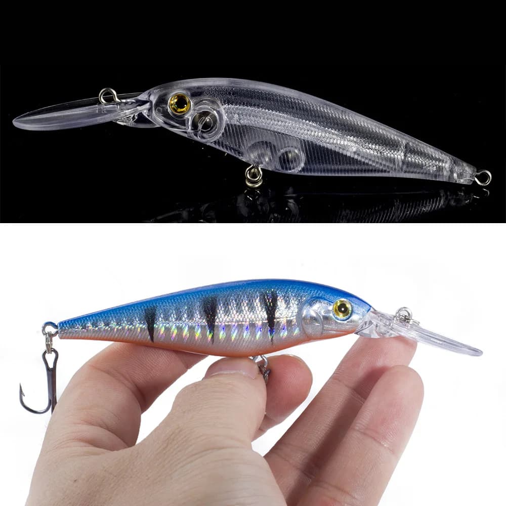 Nouveau 11 cm 10.5g appât dur méné strie leurres de pêche basse crochet d'eau douce perche de plongé