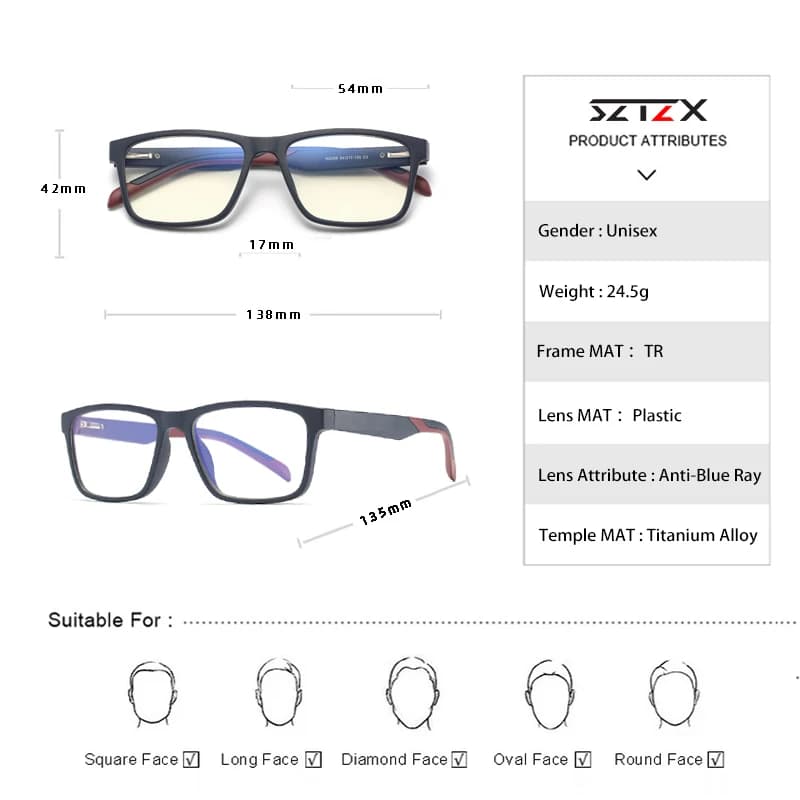 SZTZX nouvelles lunettes de lecture photochromiques TR90 mode Anti-lumière bleue lunettes optiques m