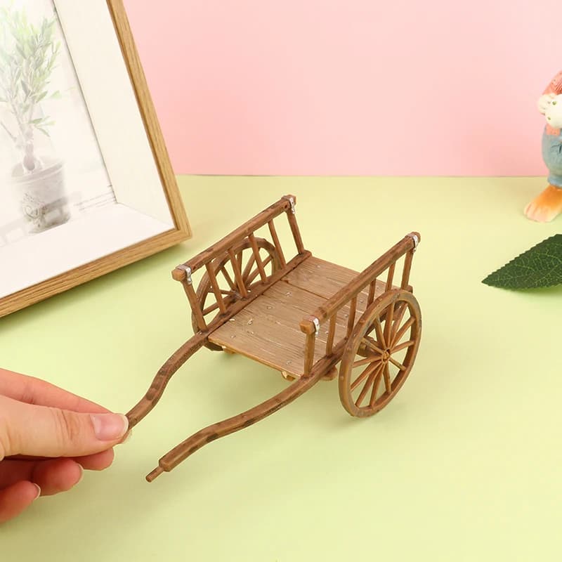 Maison de poupée Miniature, modèle de chariot assemblé, accessoires de bricolage, meubles de jardin,
