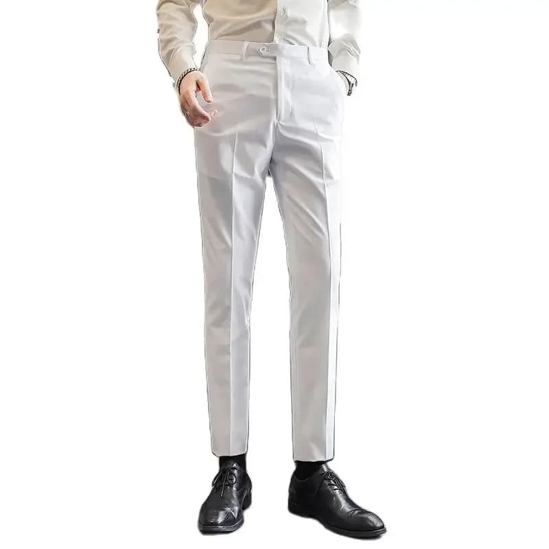 Pantalons formels hommes 2024 nouveau élégant homme bureau travail pantalon décontracté élastique co