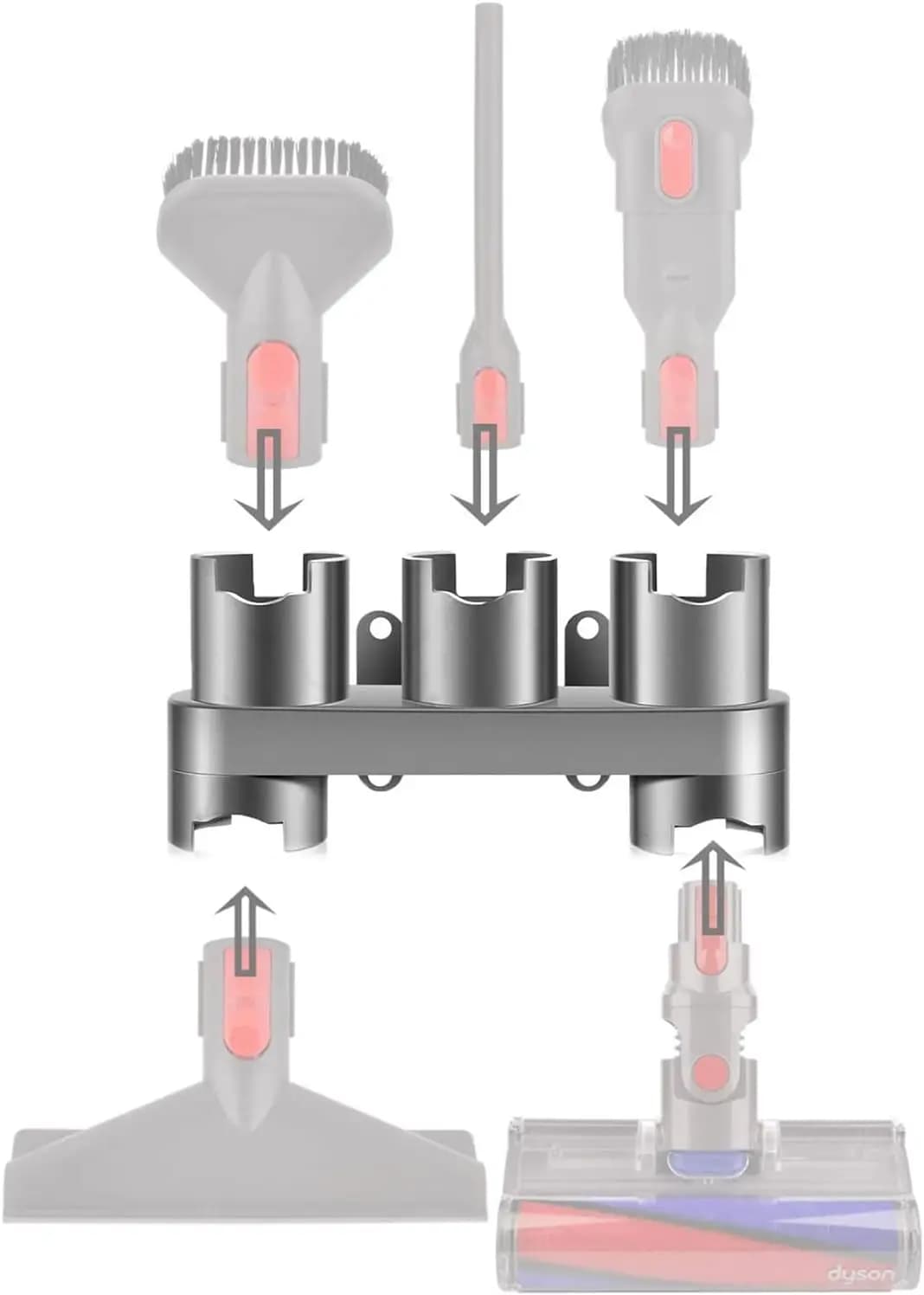 Support d'accessoires Compatible avec Dyson V7 V8 V10 V11 V15 Gen5, support de fixation pour aspirat