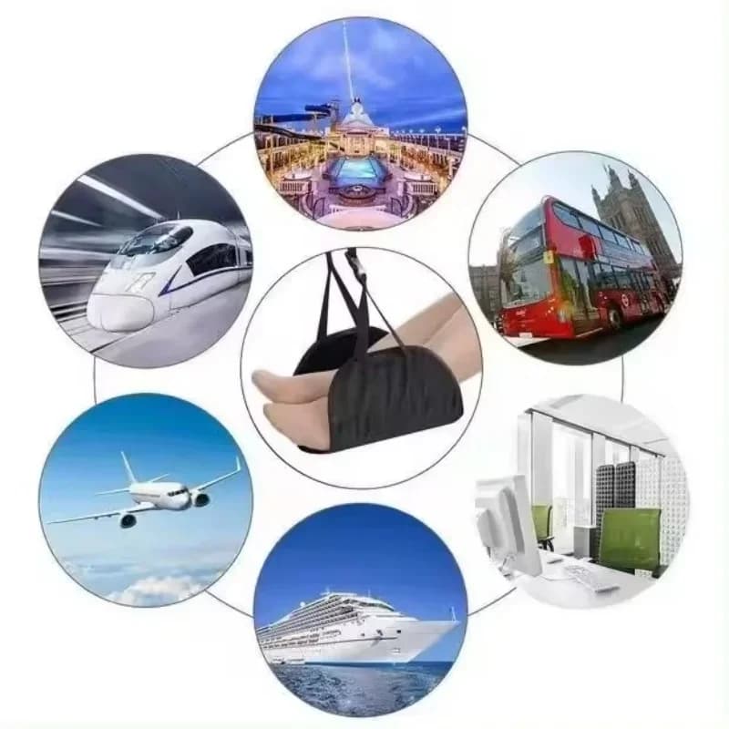 Hamac de jambe réglable Portable avec repose-pieds confortable pour le bureau d'avion et le soutien 