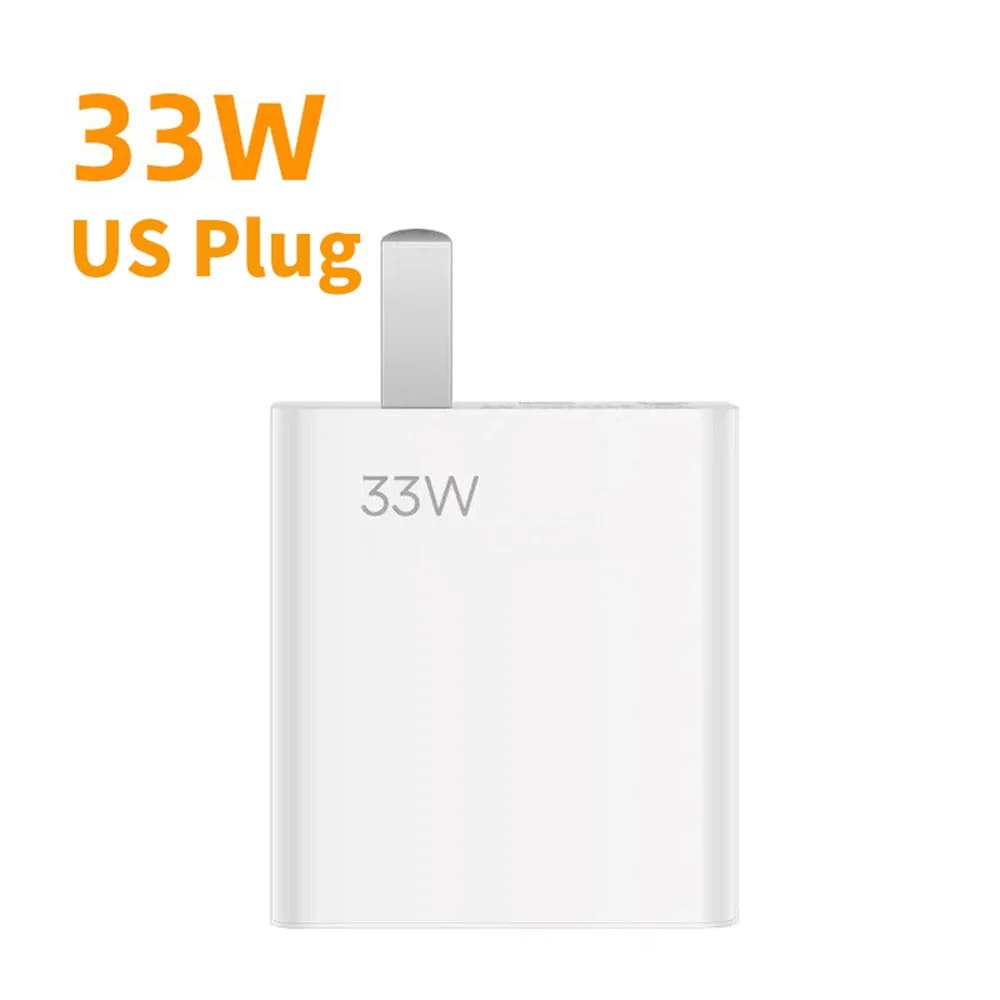 Chargeur USB 33W, Charge rapide, prise ue/US, câble de Type C 6A pour Xiaomi Redmi K30 K40, iPhone, 
