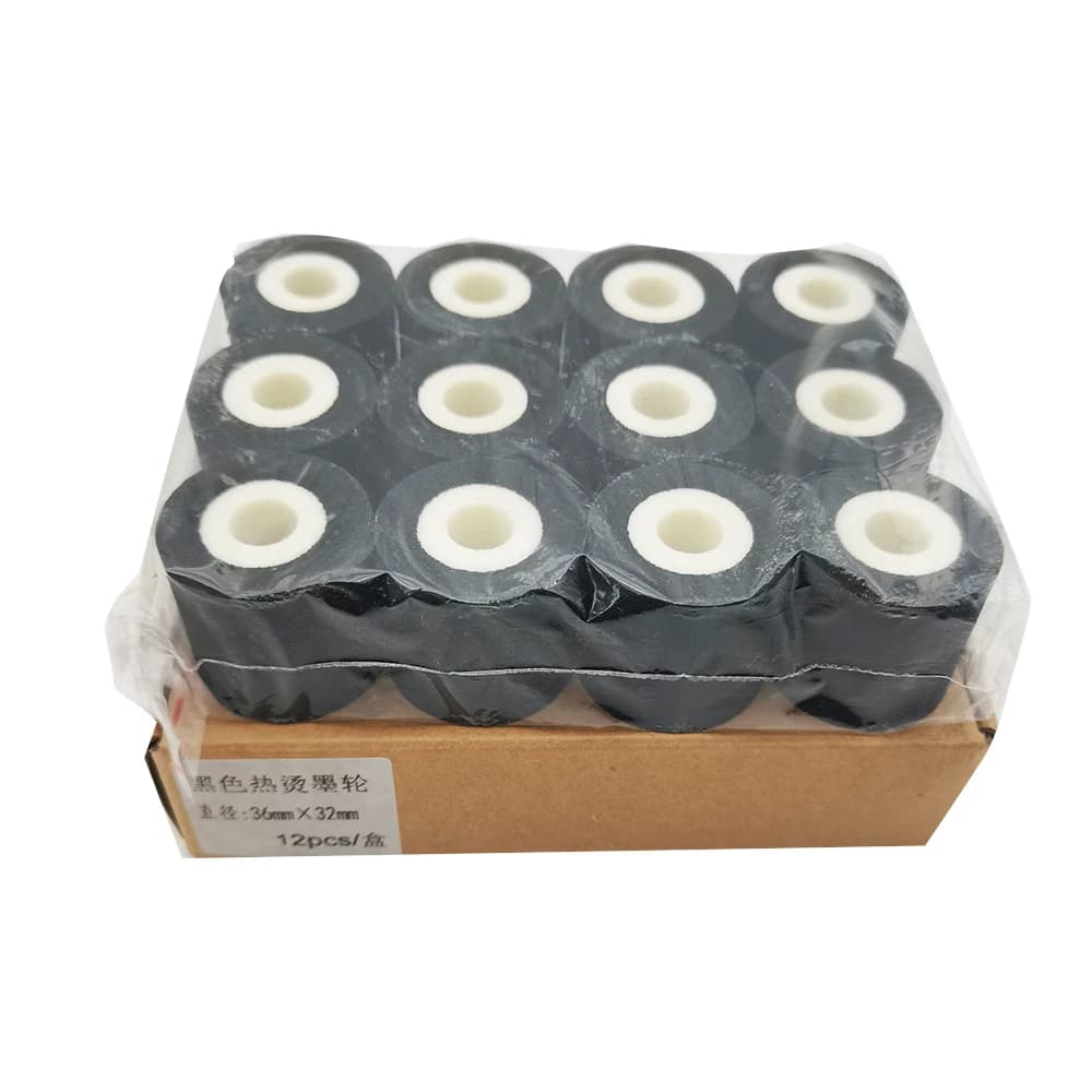 Rouleau d'encre de codeur de tampon chaud noir 36x16mm 36x32mm 36x36mm 36x40mm 36x35mm 40x40mm pour 