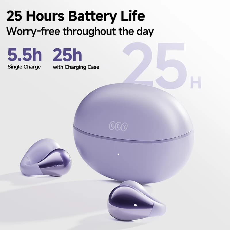 QCY Crossky-Écouteurs à clip d'oreille C30, Bluetooth 5.4, sans fil, oreille ouverte, écouteurs de s
