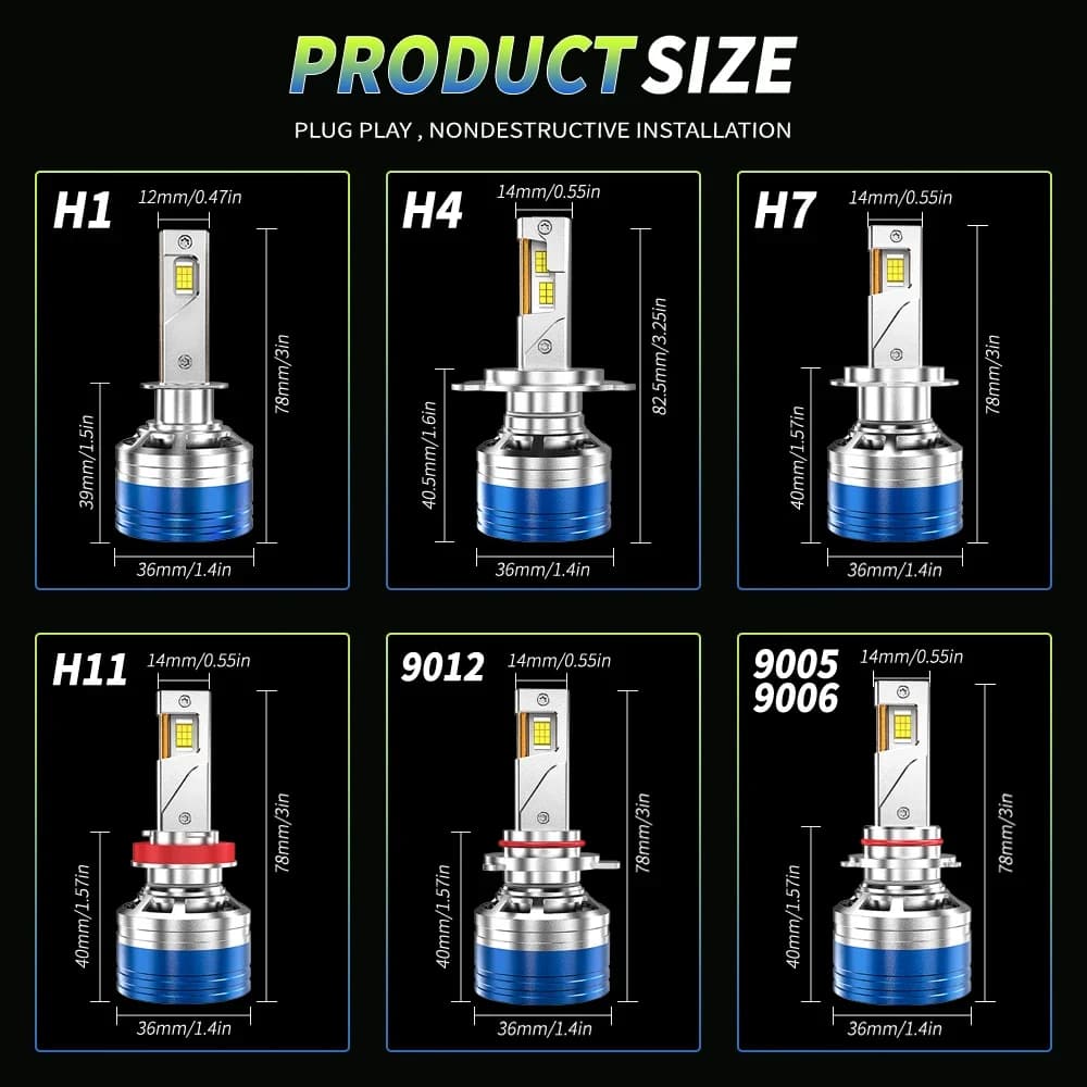 HYNBYZJ-Lampe de sauna LED haute puissance, Canbus, H1, H8, H9, 1700, HB3, 9005, HB4, 9006, HIInter 