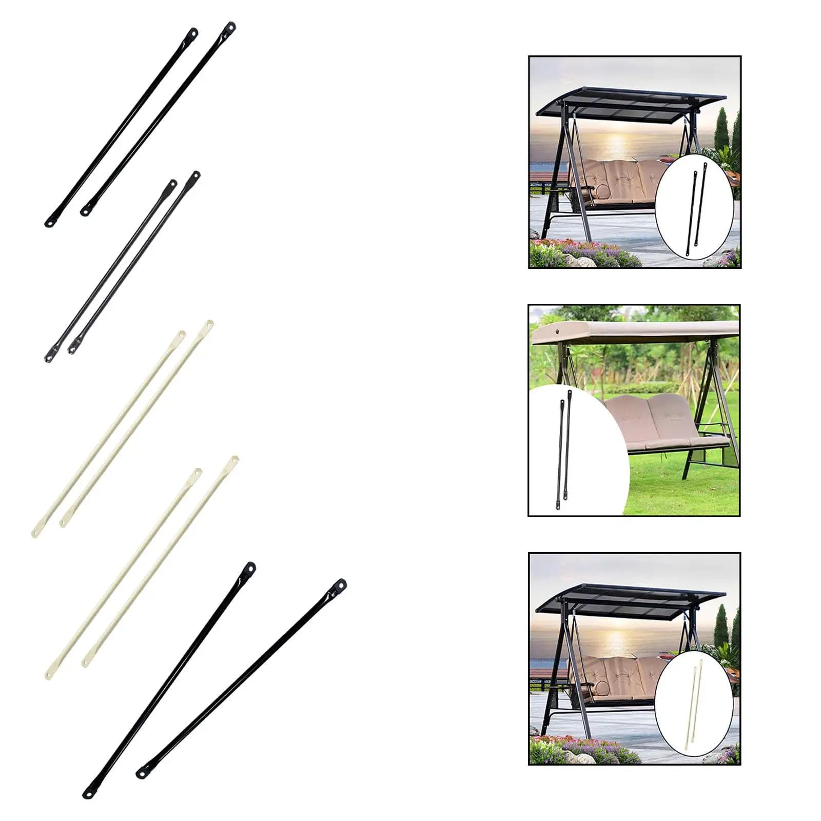 Barre de remplacement pour balançoire, tige métallique robuste, accessoires de balançoire d'extérieu