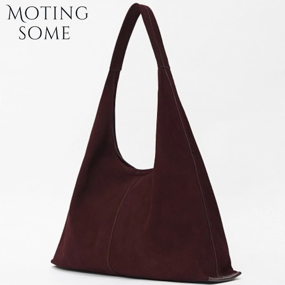 Motingsome Respzed-Sac en daim pour femme, sacs à main de dégager de luxe, fourre-tout décontracté e