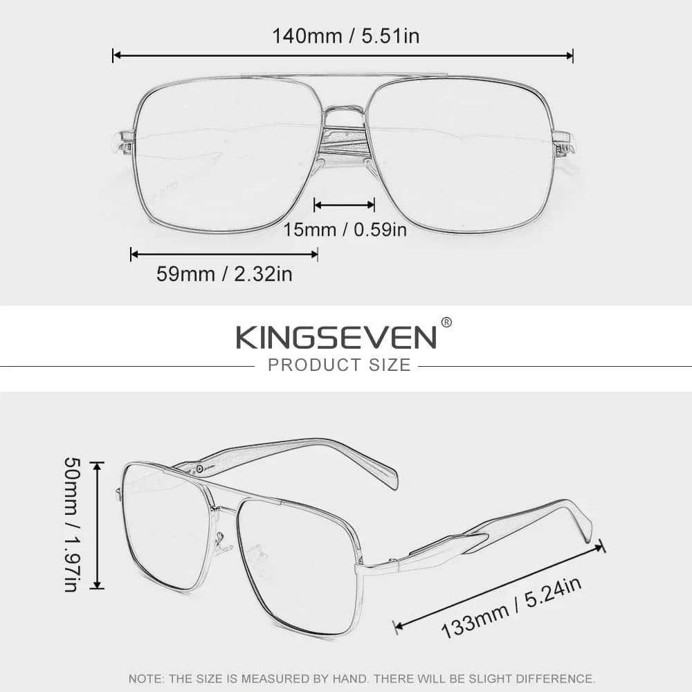 KINGSEVEN – lunettes de soleil polarisées pour hommes, monture métallique de haute qualité, verres a
