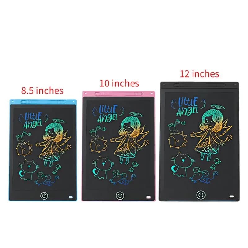Tablette d'écriture LCD multi-tailles pour enfants, 6.5/8.5/10/12 pouces, planche à dessin réutilisa