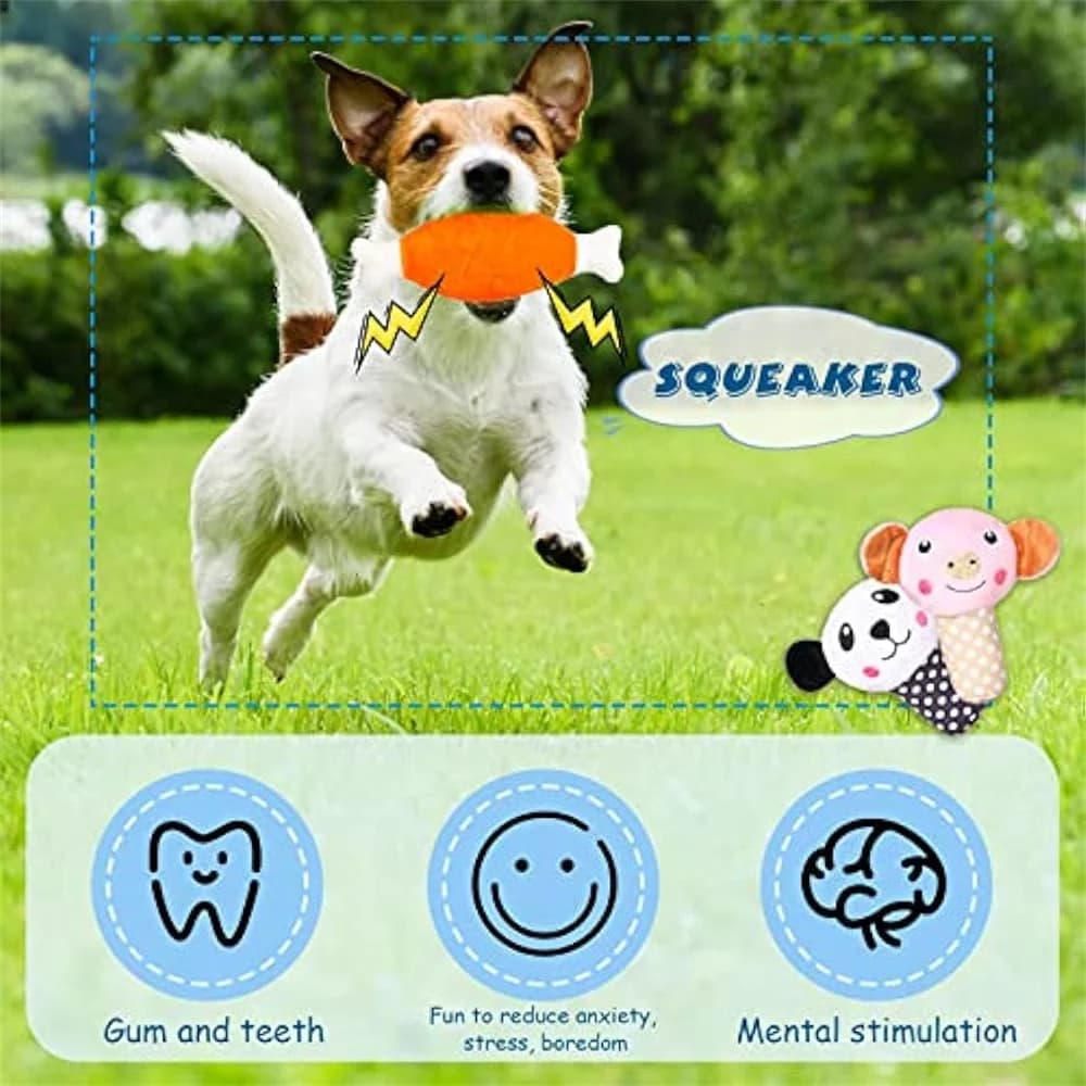 Jouets grinçants pour chiens en vrac, jouets en peluche pour petits et moyens chiens, animaux de com