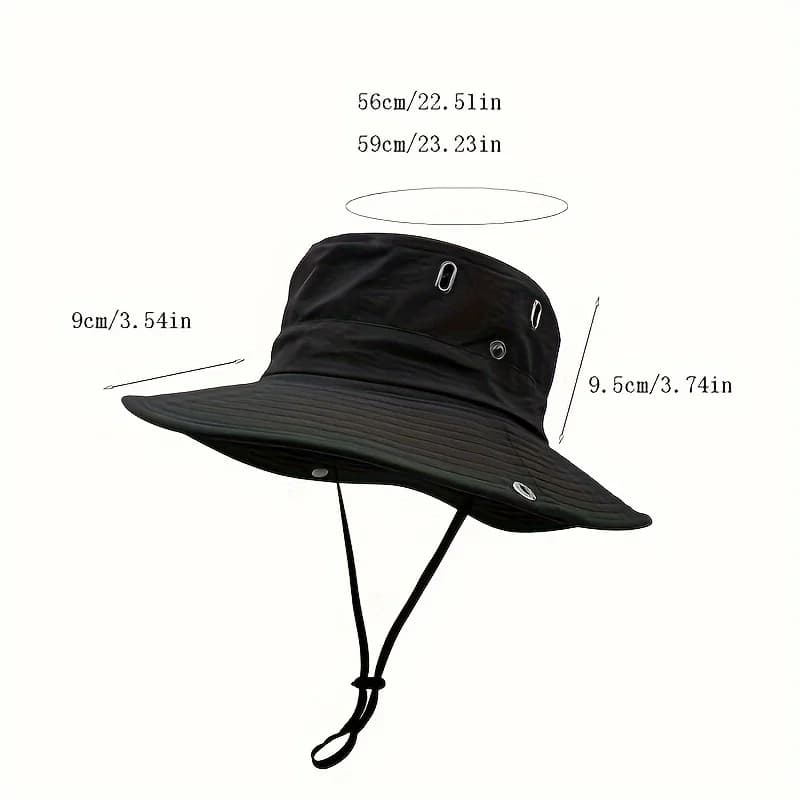 Nouveau chapeau de pêcheur tendance et polyvalent, chapeau de montagne anti-UV, réglable, respirant,