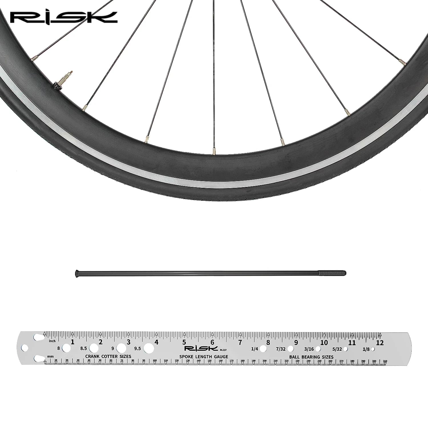 Règle de rayon de vélo, 1 pièce, jauge de longueur de rayon de vélo, roulements à billes de manivell