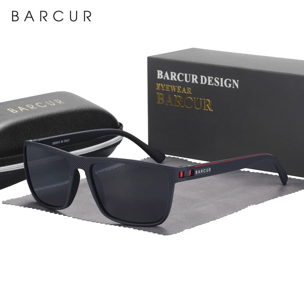 BARCUR hommes lunettes de soleil polarisées TR90 léger pêche voyage lunettes de soleil femmes lunett
