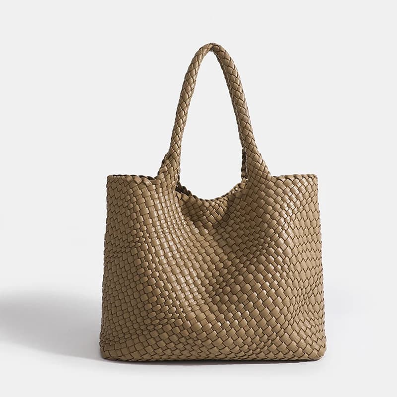 Sac fourre-tout tissé pour femmes, sac à main souple pliable à poignée supérieure, sac Hobo à la mod
