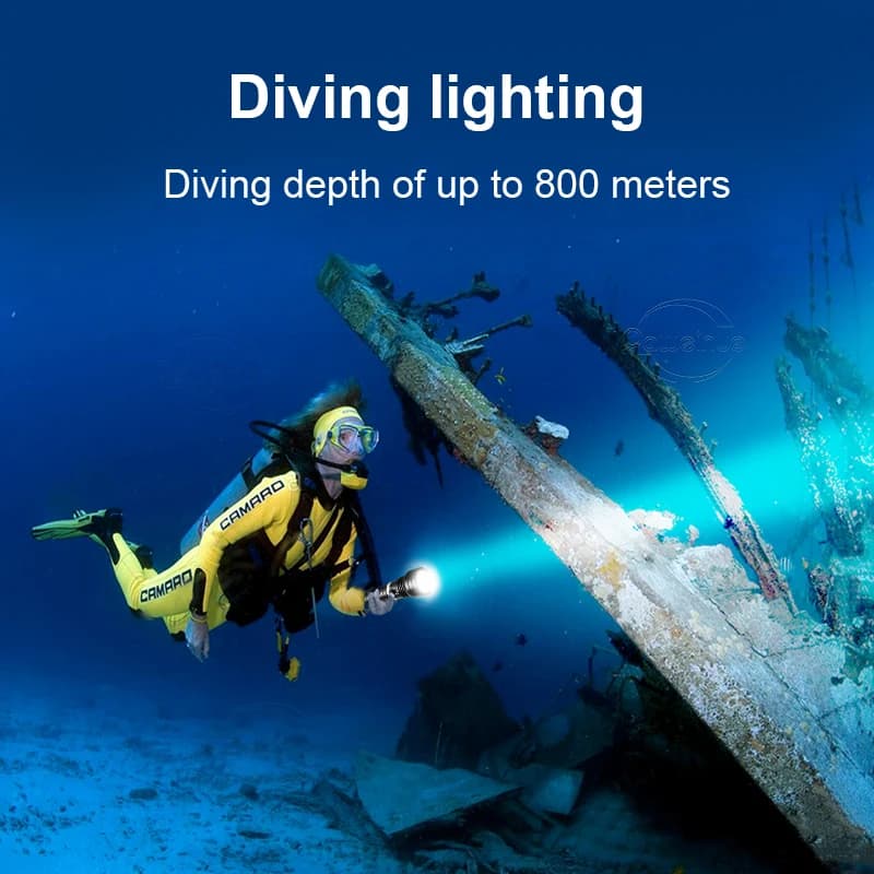 La plus puissante lampe de poche de plongée LED XHP190 lampe de poche de plongée sous-marine profess