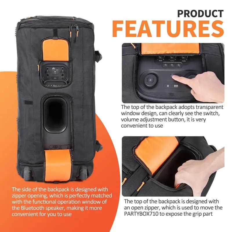ForJBL PARTYBOX710 résistant aux chocs voyage transport boîte de rangement étui colonne couverture s