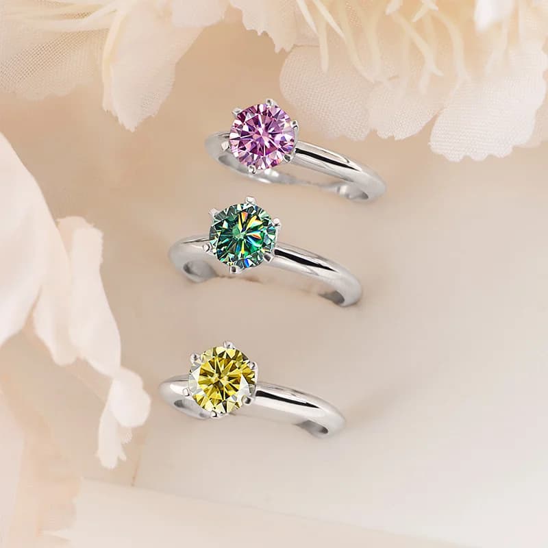 Bague Moissanite certifiée GRA VVS1, bague Solitaire en diamant de laboratoire pour femmes, promesse