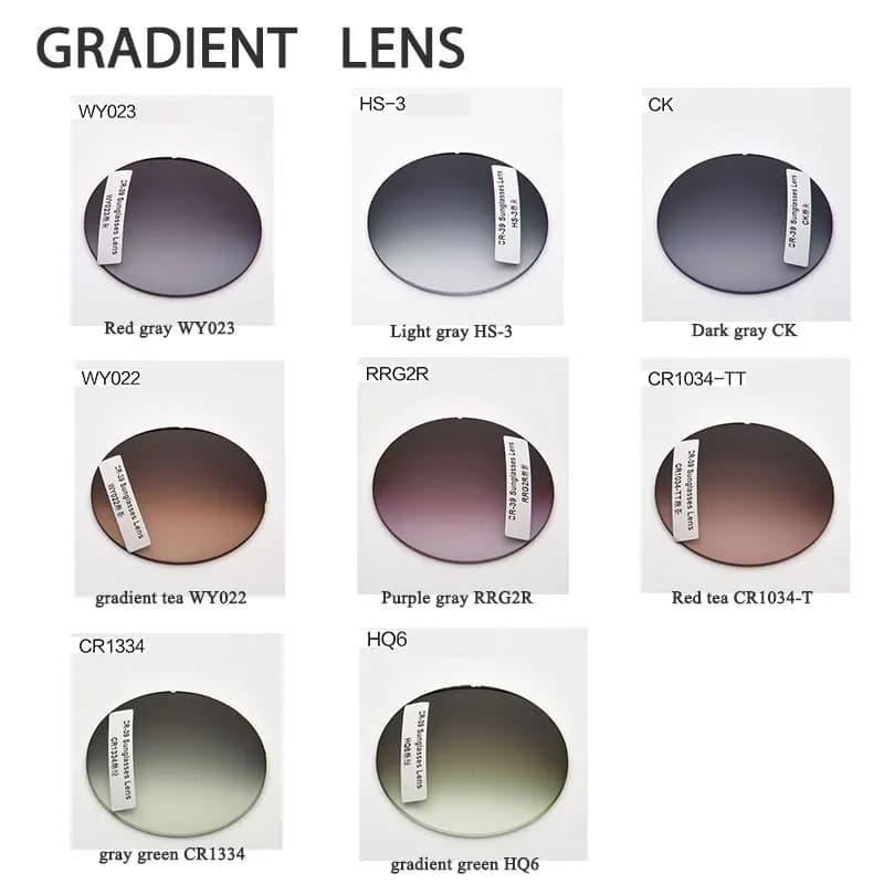 Une paire de lentilles optiques teintées, myopie presbytie, Prescription asphérique, résistant aux r