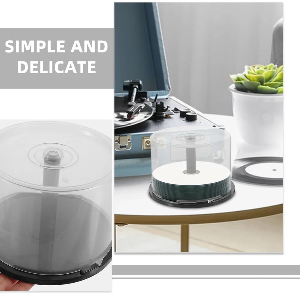 Seau de stockage disques Dvd ganizer conteneur de Cd vide support de stockage en plastique support d