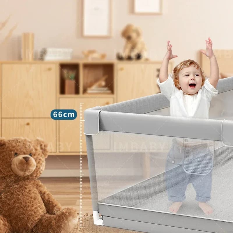 IMBABY Parc pour bébé Gris Clôture d'activité pour bébé Grand aire de jeux pour bébé Activités de sé