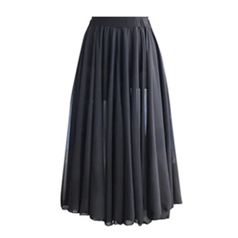 Costume de danse moderne, robe de ballet à jupe longue, robe de performance de danse classique mi-lo