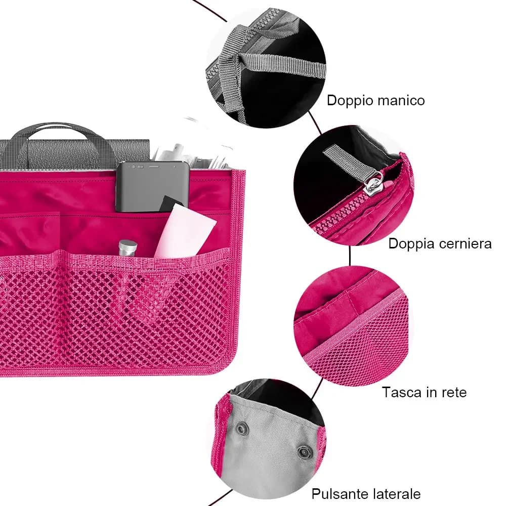 Sac à main de voyage pliable en nylon pour femme, sac à cosmétiques, fourre-tout de maquillage, doub