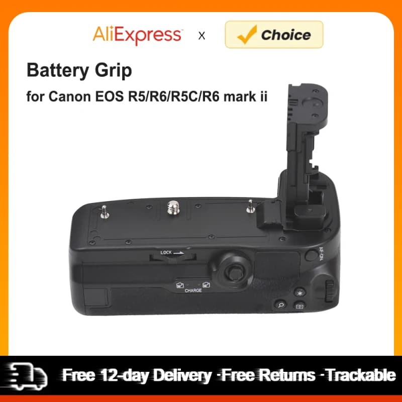 Support de poignée de batterie Vertical BG-R10 avec double emplacements de batterie pour Canon EOS R