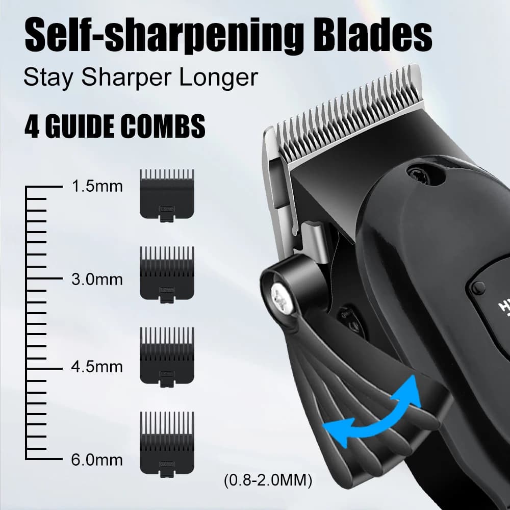 HIENA-Tondeuse à cheveux électrique professionnelle pour hommes, rasoir, ciseaux push, salon de coif