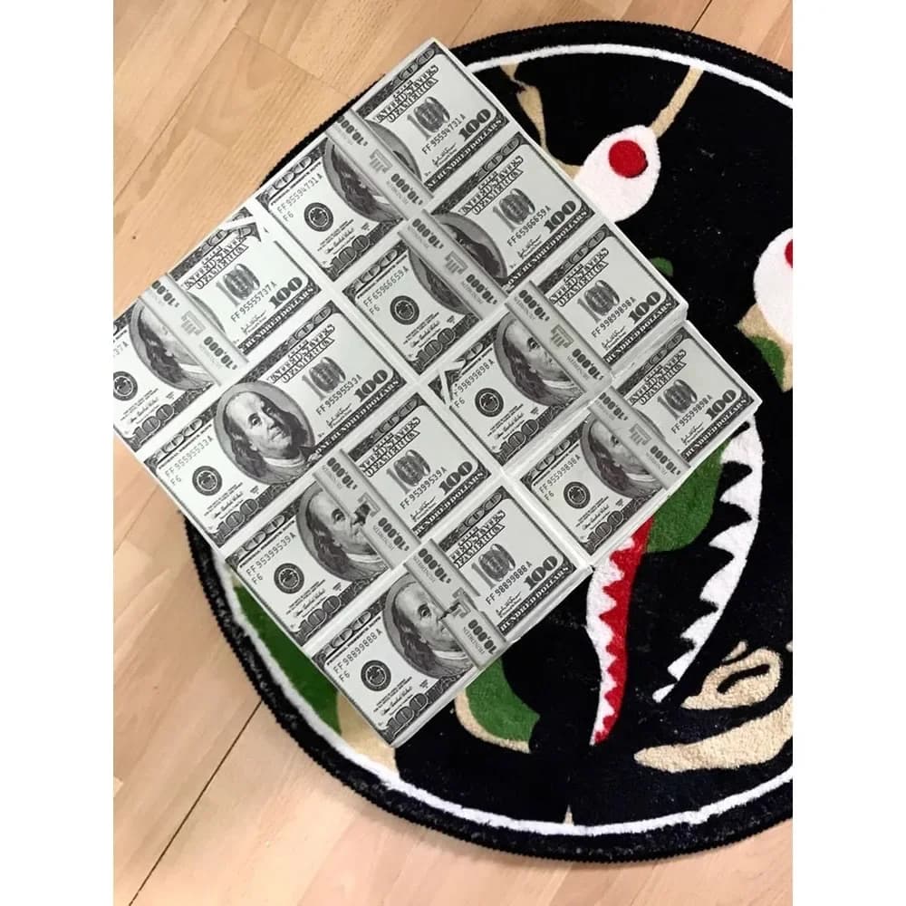 Creative US Dollar Bill - Tabouret en forme, nouveauté argent - Ottoman sur le thème pour la décorat