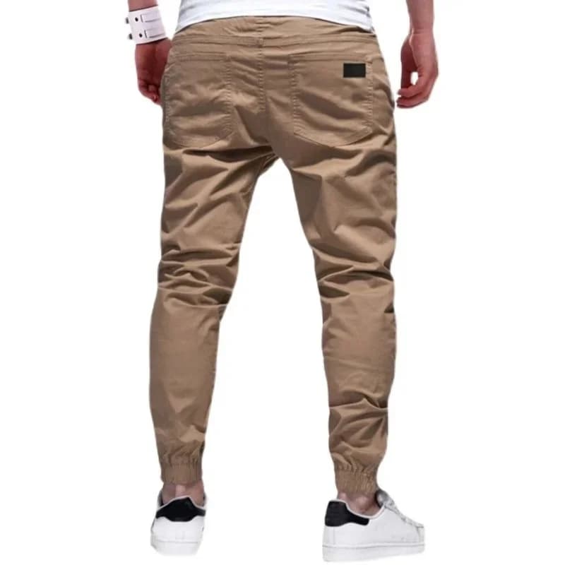 Nouveau printemps automne mince hommes pantalons sport Joggers pantalon hommes couleur unie pantalon