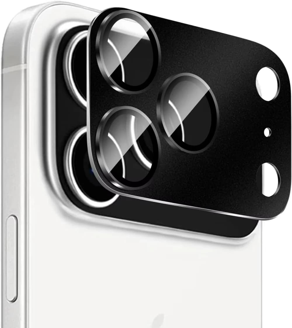 NNBILI pour téléphone 17 Pro Max protecteur d'objectif d'appareil photo forte Adsorption métal 9H + 